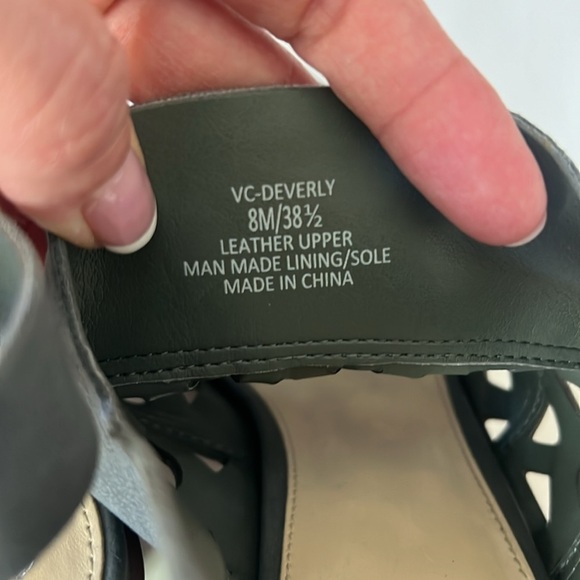 Vince Camuto Cutout Nubuck Caged Heeled Sandals-Deverly Gray 8 - Picture 4 of 14